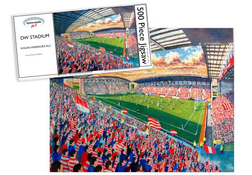 DW Stadium Fine Art Jigsaw Puzzle - Wigan Warriors Rugby League DW Stadium Fine Art Jigsaw Puzzle - Wigan Warriors Rugby League